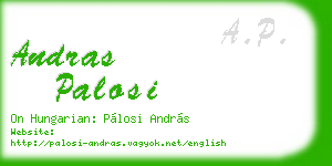 andras palosi business card